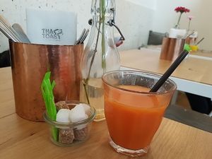 fresh juice at That's Toast in Bruges