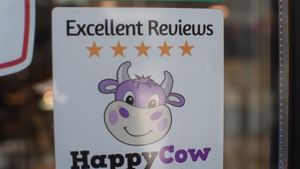 omg a happy cow sticker! at Pinoyshki in Seattle