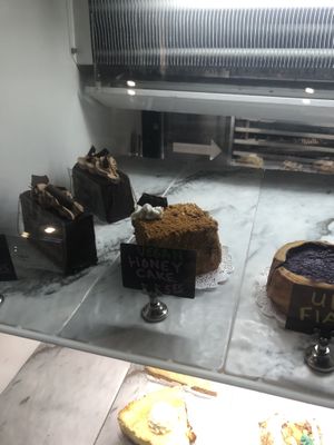 Vegan “honey” cake  at Pinoyshki in Seattle