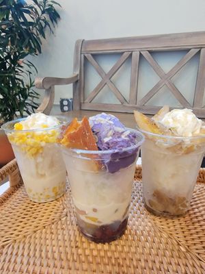 Vegan and non vegan available. Absolutely:

Sure thing:

- 🌽Mais Con Hielo**
- 🍧Halo-Halo**
- 🍌Saging Con Hielo** at Pinoyshki in Seattle