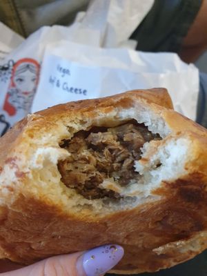 vegan beef & cheese at Pinoyshki in Seattle