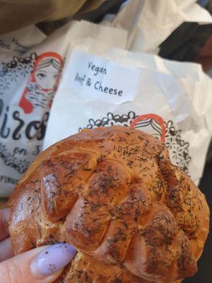 vegan beef & cheese at Pinoyshki in Seattle