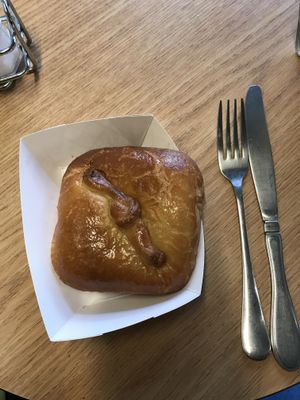 Vegan mushroom potato chao cheese piroshki at Pinoyshki in Seattle