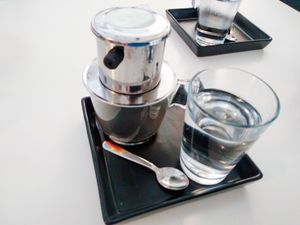 Vietnamese coffee (black) at Ngon in Maribor