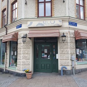Entrance at Govindas in Gothenburg