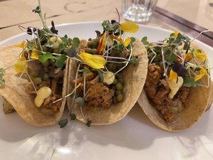 Peru tacos (chili has more flavor than Peru) at La Tia Carlota in Madrid