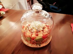 tartar marinero a la chilena at La Tia Carlota in Madrid