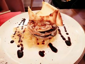 Milhojas de Foie y Setas at La Tia Carlota in Madrid