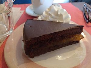 Dessert / Sachertorte at La Tia Carlota in Madrid