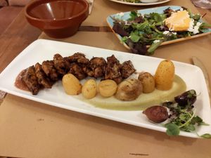 Spanish entree at La Tia Carlota in Madrid