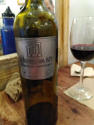 Excellent red wine at La Tia Carlota in Madrid