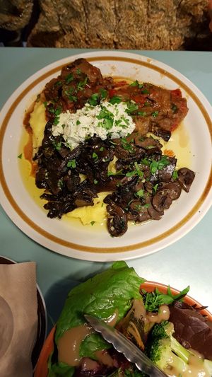 Polenta con funghi at Francesco's Osteria in Torrensville
