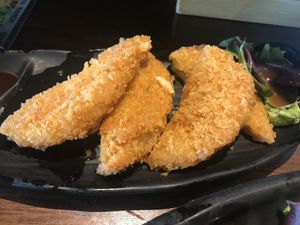 Potato Croquettes (mashed potatoes breaded and deep fried). VEGAN! at Tokyo-ya Ramen in Federal Way