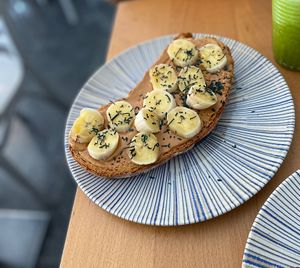 Peanut butter and banana with seaweed  at Lille Brunch & Lunch in Tenerife
