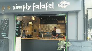 Store frontend at Simply Falafel in Thessaloniki
