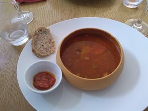 Soupe bouillabaisse at La Table de Flore in Rouen