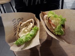 Seitan pita at Little Green in Lviv