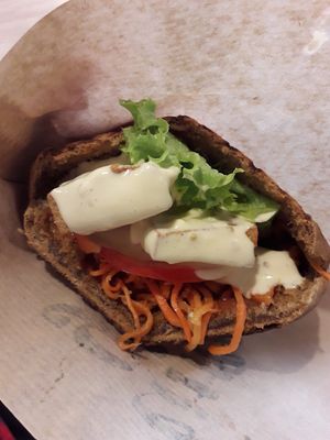Tofu pita at Little Green in Lviv