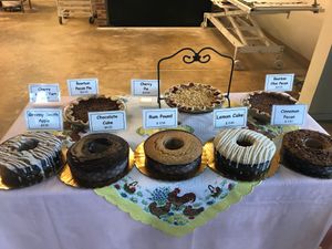 All of the cakes except for the pies and the Rum Pound are Vegan. Nice size and reasonably priced! at BreadHaus in Grapevine