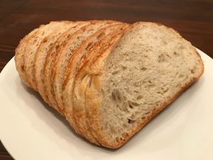 Excellent garlic bread! Pillowy soft center with a nice firm crust. at BreadHaus in Grapevine