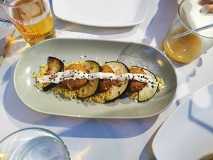 Felafels and aubergines at Séptimo Arte in Conil De La Frontera