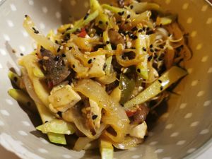 Vegan pad thai at Séptimo Arte in Conil De La Frontera