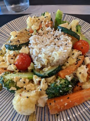 Curry de verduras con arroz at Séptimo Arte in Conil De La Frontera