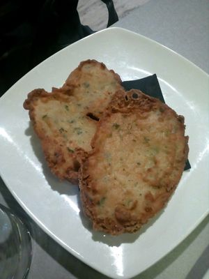 zucchini omelette (vegan) at Séptimo Arte in Conil De La Frontera
