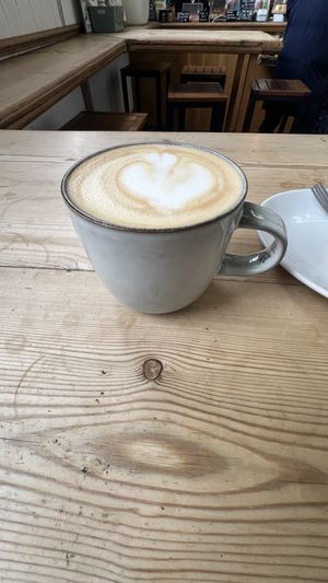 Oat latte  at School House Cafe in Cheltenham
