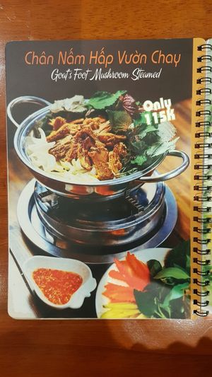 Menu 2/15 at Vuon Chay in Ho Chi Minh City