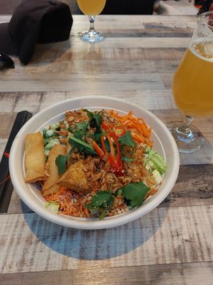 Vietnamese rice bowl at Foodhallen in Amsterdam