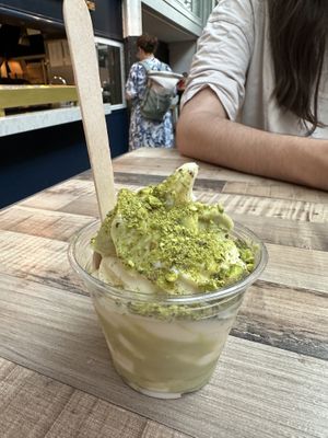 matcha sundae from the noodle shop  at Foodhallen in Amsterdam