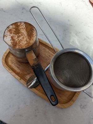 Chai latte at Lost in the Lanes in Brighton