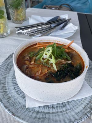 Tom yum  at Veganeeta Home in Balatonalmadi