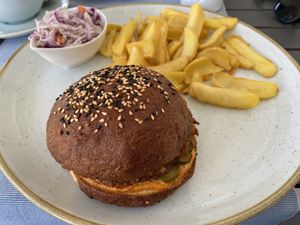 seitan burger  at Veganeeta Home in Balatonalmadi