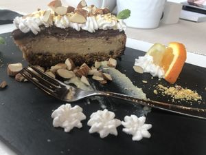 Cheesecake ... yummy! :oP at Veganeeta Home in Balatonalmadi