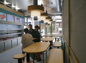 Indoor seating at Kento in Valencia