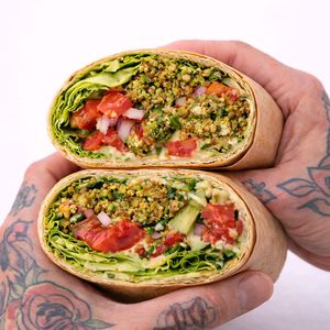 Baked Falafel Wrap at Roots in Guangzhou