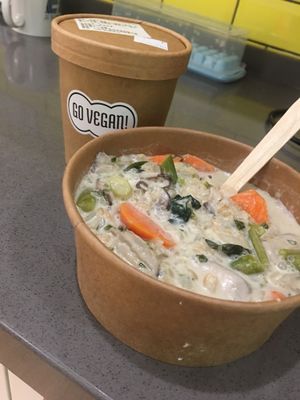 Green curry with brown rice  at Go Vegan! Grab N Go in Guangzhou