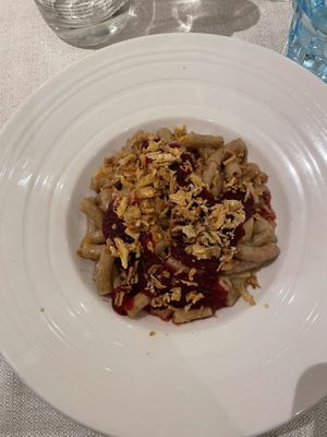 Vegan pasta   at Osteria Caffe Monte Baldo in Verona