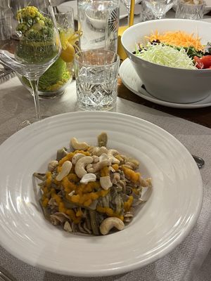 Fusilli with Artichokes & Pumpkin  at Osteria Caffe Monte Baldo in Verona