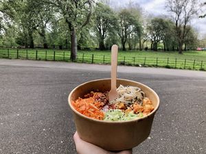 Vegan bibimbap (tofu)  at Kimchi Cult in Glasgow