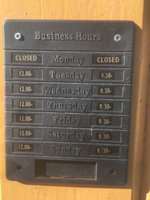 Opening Hours - April 2018 at Kimchi Cult in Glasgow