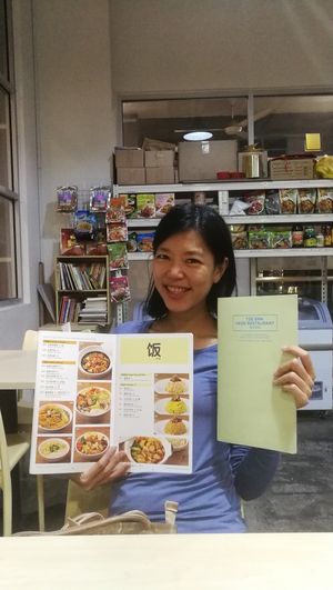 Interior and menu at Tze Ern Vege Restaurant 慈恩素食 in Kuala Lumpur