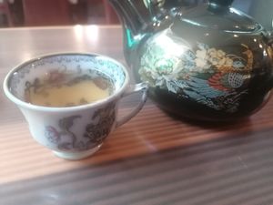 Green tea at Bambu Chinese Brasserie in Rome