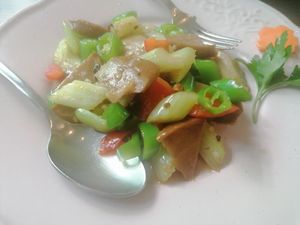 Spicy seitan (delicious) at Bambu Chinese Brasserie in Rome