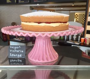 Vegan Victoria Sponge Cake  at Olney Pancake Parlour in Olney