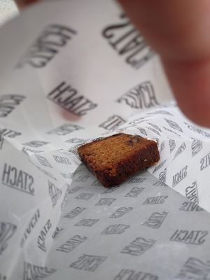 Vegan banana bread at Stach Cafe in Amsterdam