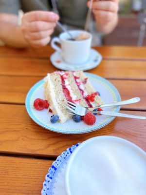 Beeren-Mandel Torte at Gasthof Falkenhorst in Burig