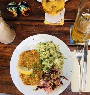 Schnitzel at Gasthof Falkenhorst in Burig